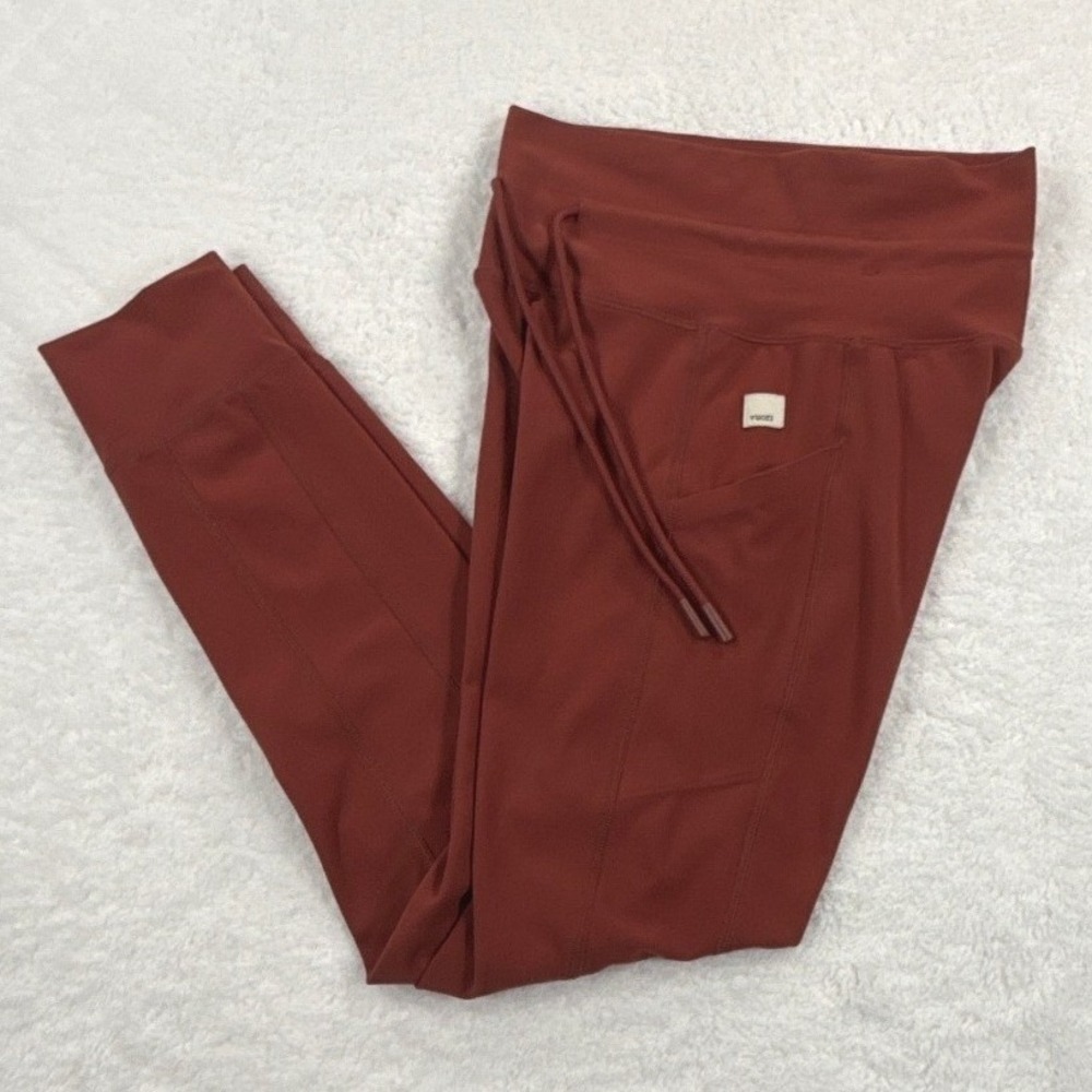Vuori Daily Jogger Womens XS Terracotta Red Clay High Rise Pockets Yoga Pants